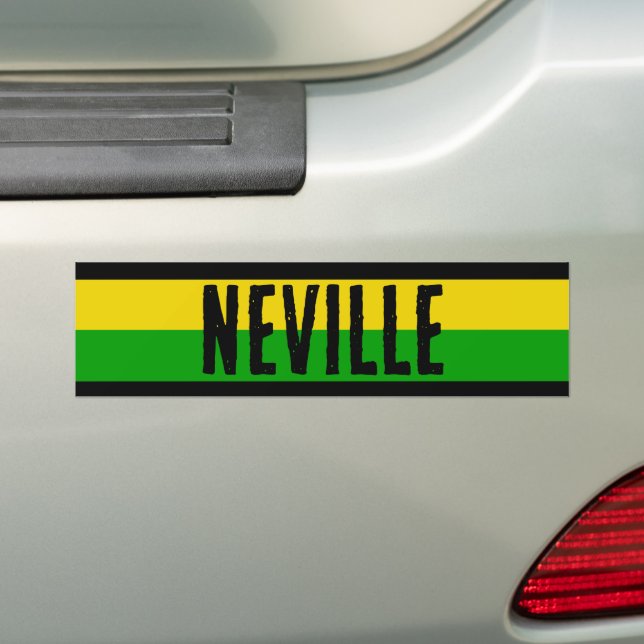 Adesivo Para Carro Jamaican Flag Coloured Striped Custom (No carro)