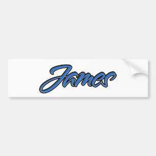 Adesivo Para Carro James Name blue Aufkleber Sticker Autoaufkleber