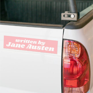 Adesivo Para Carro Jane Austen Favorita A Autora Girly Pastel Pink