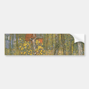 Adesivo Para Carro Jardim de fazenda com Crucifixo (por Gustav Klimt)