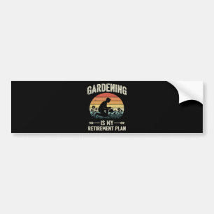 Adesivo Para Carro Jardinagem É Meu Plano De Aposentadoria Vintage