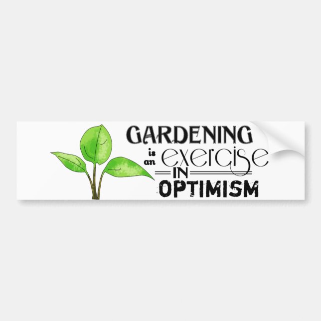 Adesivo Para Carro Jardinar é um exercício no optimismo (Frente)