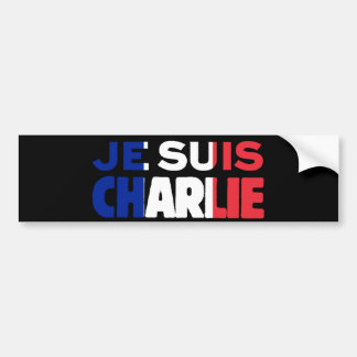 Adesivo Para Carro Je Suis Charlie - eu sou Tri Cor de Charlie de