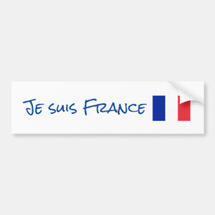 Adesivo Para Carro Je suis France Bumper Sticker