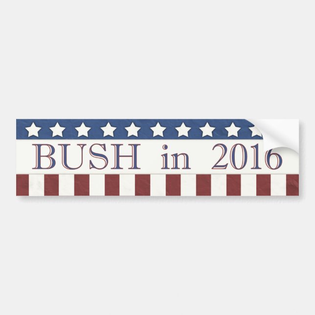 Adesivo Para Carro Jeb Bush 2016 Stars and Stripes (Frente)
