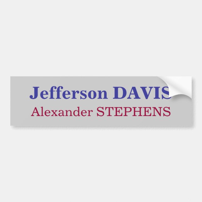 Adesivo Para Carro Jefferson Davis, STEPHENS de Alexander (Frente)