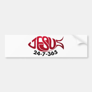 Adesivo Para Carro Jesus24-7-365