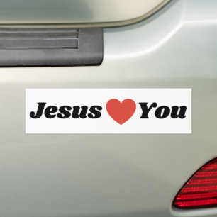 Adesivo Para Carro JESUS ADORA VOCÊ Bumper Sticker