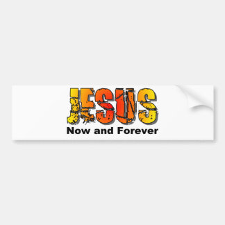 Adesivo Para Carro Jesus agora e para sempre design cristão