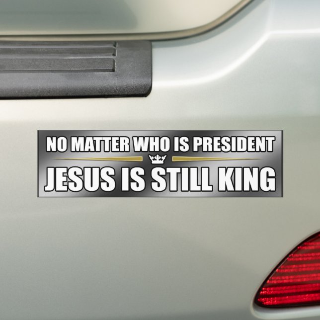 Adesivo Para Carro Jesus ainda é o rei bastão (No carro)