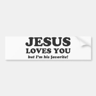 Adesivo Para Carro Jesus ama-o mas eu sou seu favorito