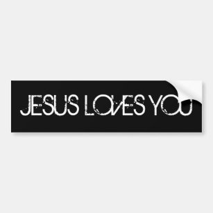 Adesivo Para Carro Jesus ama você, Grunge Font