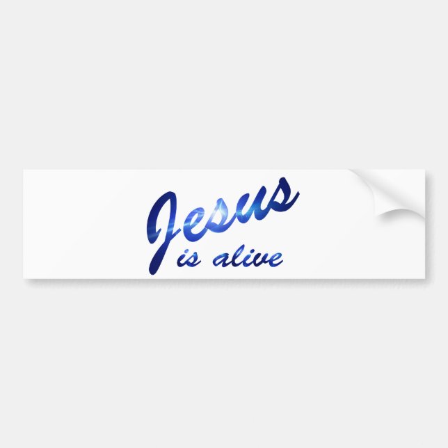 Adesivo Para Carro Jesus é électrique vivo do azul (Frente)