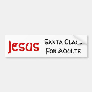 Adesivo Para Carro Jesus é papai noel para adultos