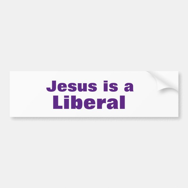 Adesivo Para Carro Jesus é um Liberal (Frente)