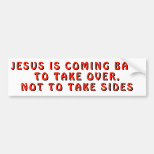 Adesivo Para Carro Jesus está vindo para trás tomar sobre o vermelh