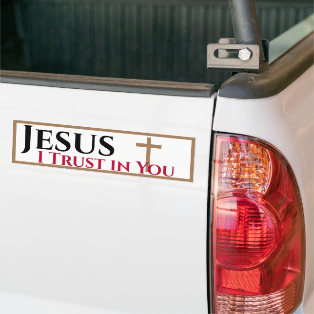 Adesivo Para Carro Jesus, eu confio em você (No caminhão)