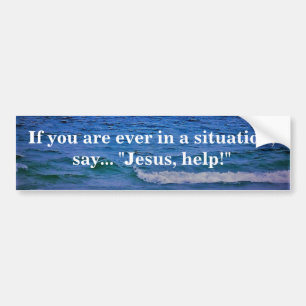ADESIVO PARA CARRO JESUS HELP BUMPER STICKER