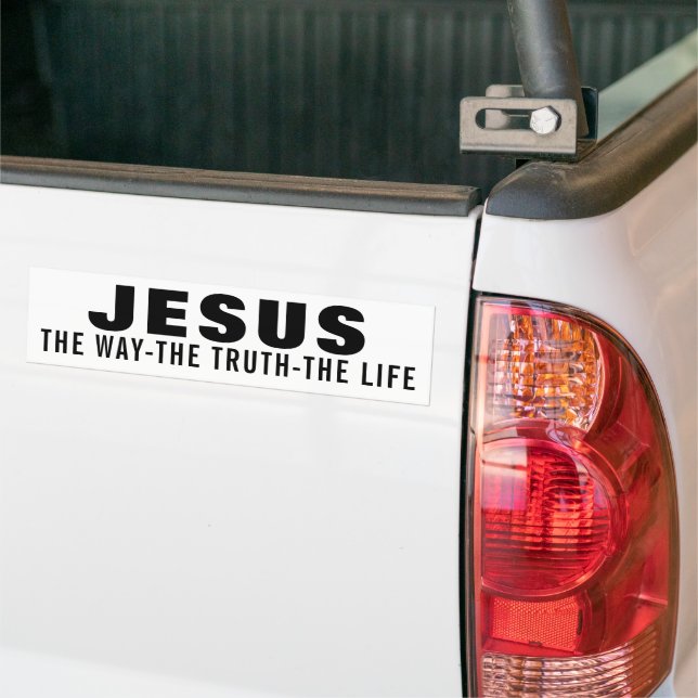 ADESIVO PARA CARRO JESUS O CAMINHO A VERDADE A VIDA  (No caminhão)