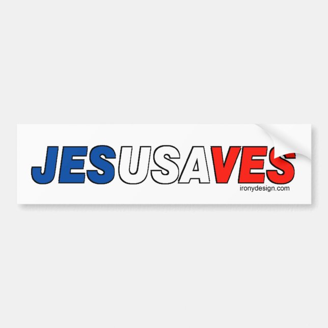 Adesivo Para Carro Jesus salvar Bumperstickers (Frente)