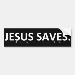 Adesivo Para Carro Jesus salvar no preto
