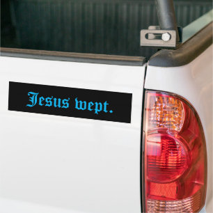 Adesivo Para Carro Jesus Wept Bumper Sticker
