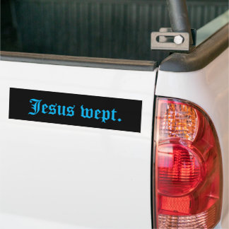 Adesivo Para Carro Jesus Wept Bumper Sticker
