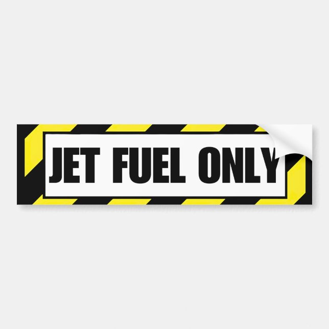 Adesivo Para Carro Jet Fuel Only Aviation Decal (Frente)