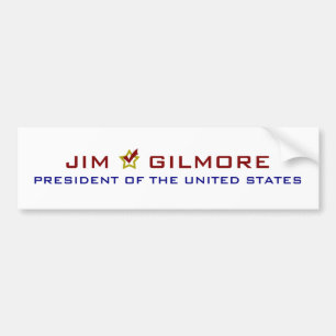 Adesivo Para Carro Jim Gilmore para o presidente EUA