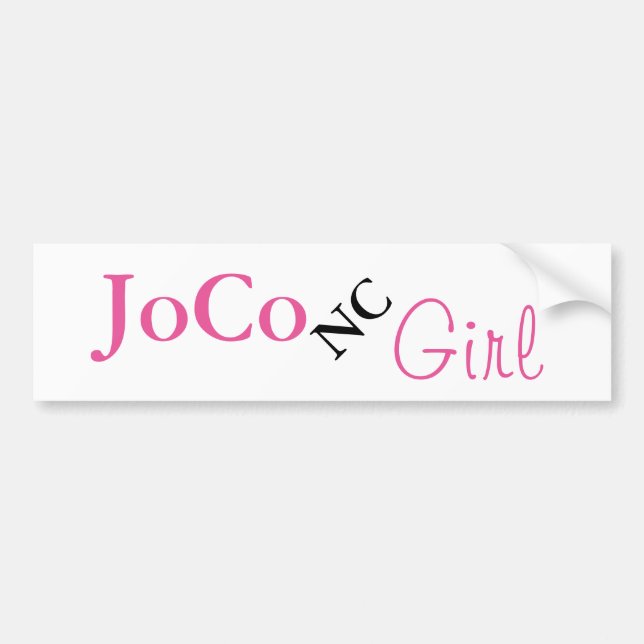 Adesivo Para Carro JoCo NC Girl em branco (Frente)