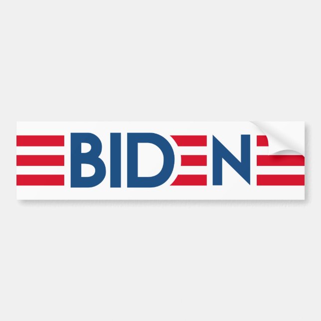 Adesivo Para Carro Joe Biden 2024 - listras modernas azul (Frente)