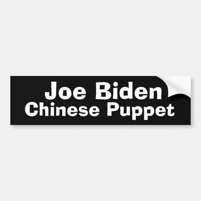 Adesivo Para Carro Joe Biden = Fantoche Chinês (Frente)
