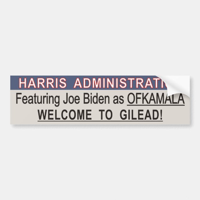 Adesivo Para Carro Joe Biden Handmaid Bumper Sticker - OFKAMALA (Frente)