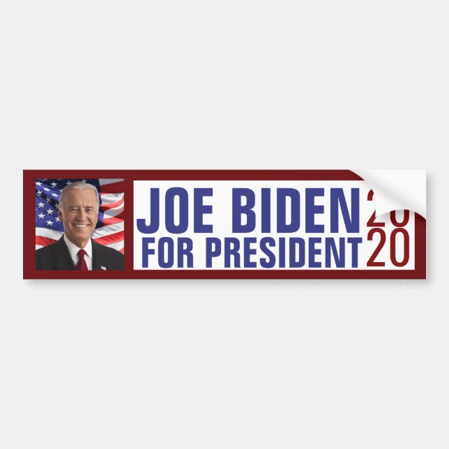 Adesivo Para Carro Joe Biden para Presidente 2020 Foto dos EUA (Frente)