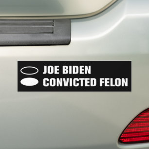 Adesivo Para Carro Joe Biden Vs Condenado Felon Documento de Votação