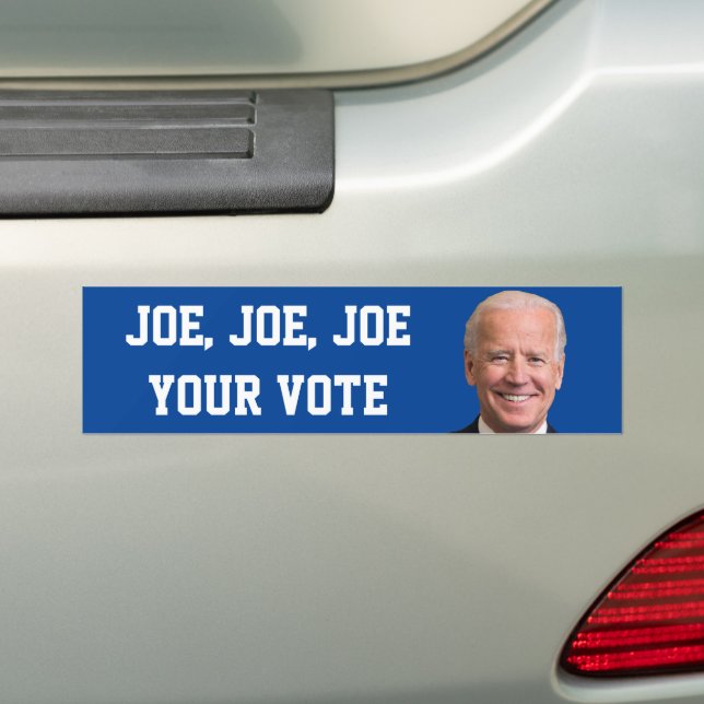 Adesivo Para Carro Joe, Joe, seu voto (No carro)