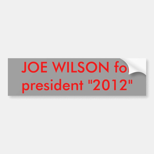 Adesivo Para Carro JOE WILSON para o presidente "2012 " (Frente)