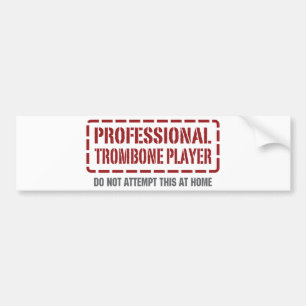 Adesivo Para Carro Jogador de Trombone profissional