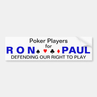 Adesivo Para Carro Jogadores de póquer para Ron Paul