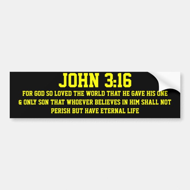 ADESIVO PARA CARRO JOHN 3 16 (Frente)