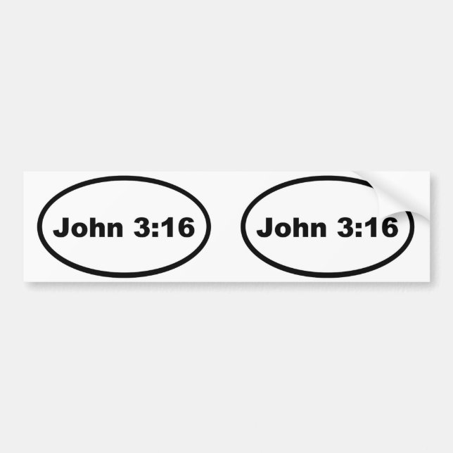 Adesivo Para Carro John 3:16 (Frente)