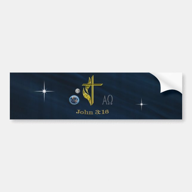 Adesivo Para Carro John 3:16 (Frente)