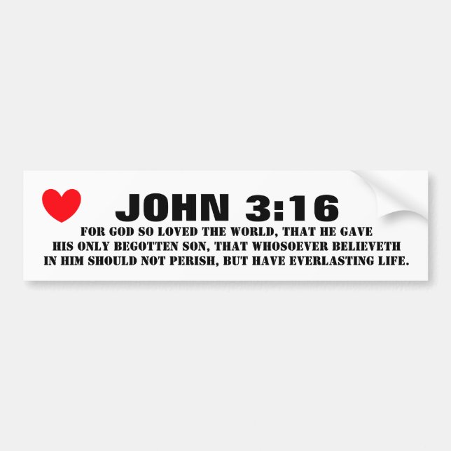 ADESIVO PARA CARRO JOHN 3 16 (Frente)