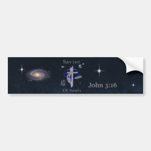 Adesivo Para Carro John 3:16 Saviour Bumper Sticker