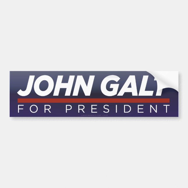 Adesivo Para Carro John Galt para o presidente autocolante no vidro (Frente)
