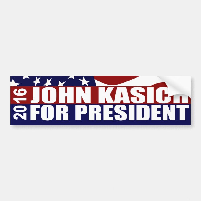Adesivo Para Carro John Kasich Presidente 2016 (Frente)