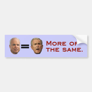 Adesivo Para Carro John McCain = George W. Bush