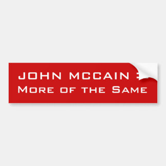 Adesivo Para Carro John McCain = mais do mesmo autocolante no vidro