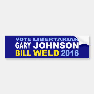 Adesivo Para Carro Johnson-Solda 2016 do libertário do voto