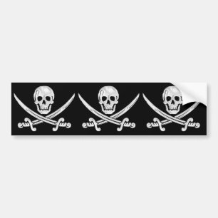 Adesivo Para Carro Jolly Roger Skull